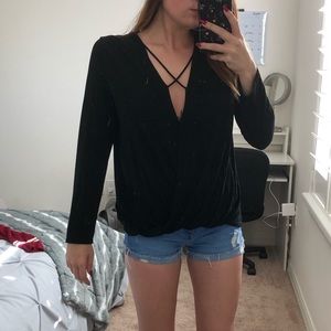 black long sleeve top from Blu Spero